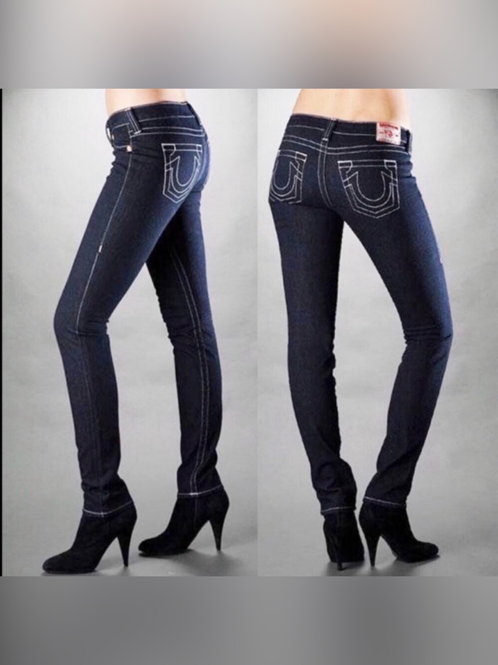 True Religion “Rockstar Stella” Low/Mid Rise Toothpick Skinny Fit Jeans Size 27 - Picture 2 of 12